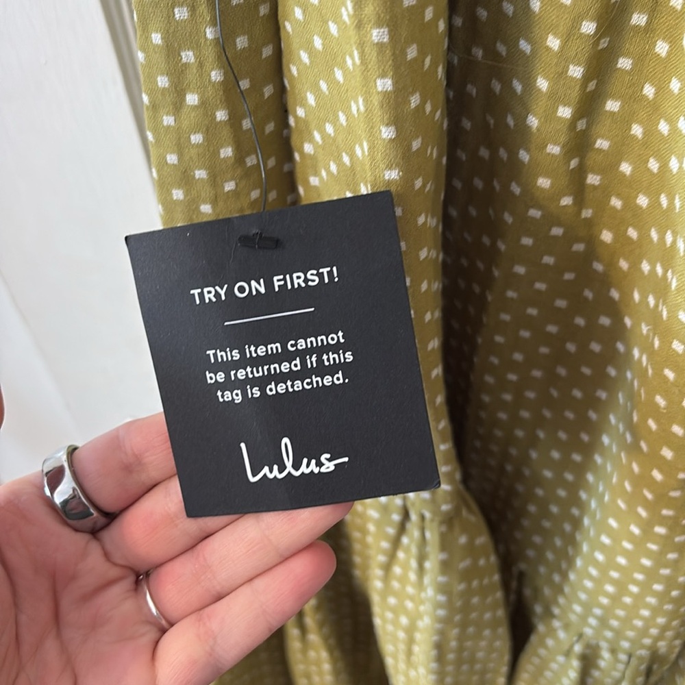 💙Lulu's Green Polka Dot Midi - Picture 7 of 10